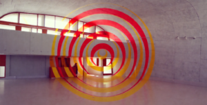 Œuvre anamorphique Felice Varini - vue correcte