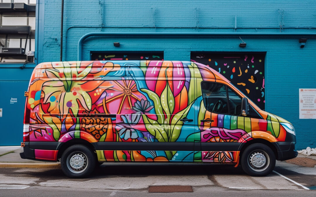 Vibrant city life, cars blur in motion generated by AI