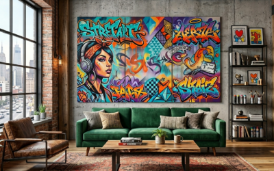 Du mur à la toile : l’ascension du tableau street art dans nos Intérieurs